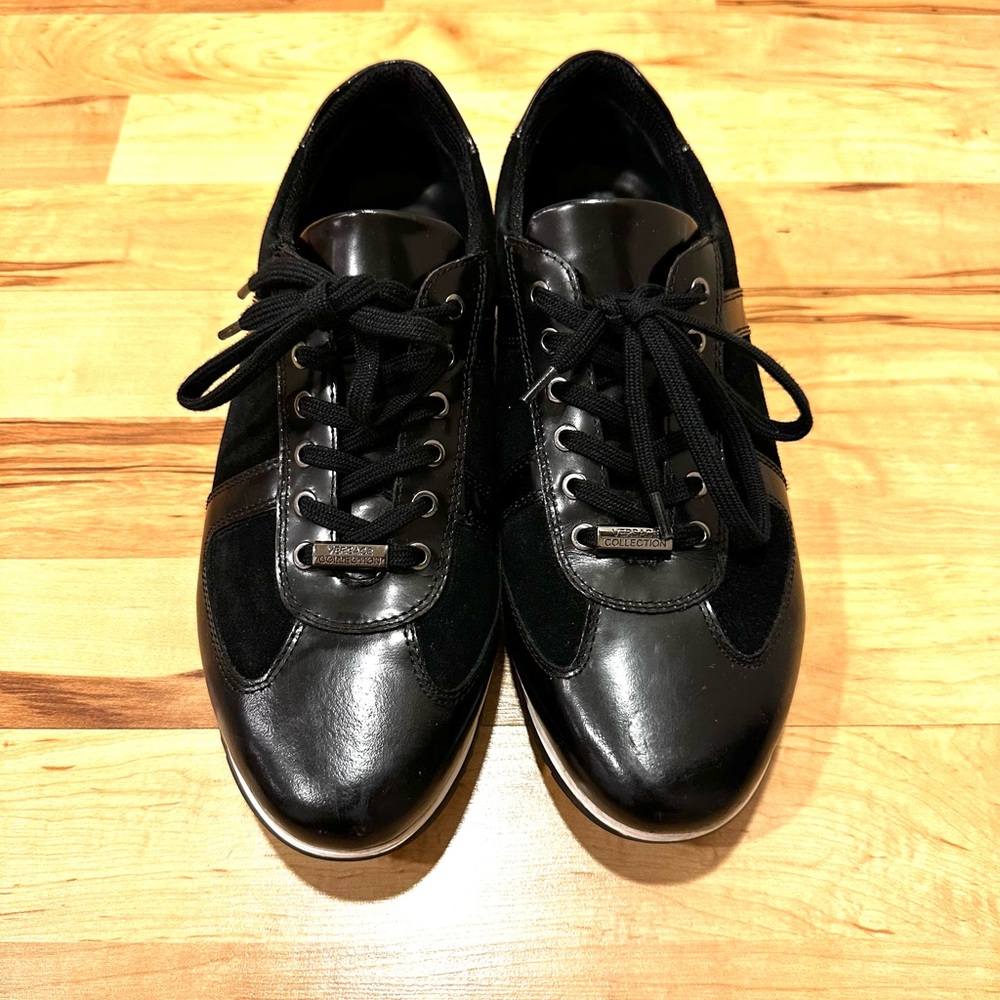 Versace Collection Black Sneakers Minimalist Design